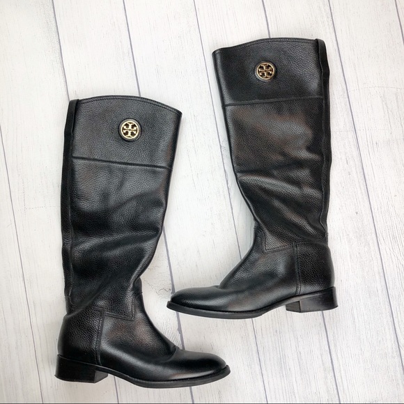 Tory Burch Shoes - Tory Burch Junction Leather Riding Knee High Boot